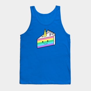 Cute Rainbow Unicorn Cake Doodle Tank Top